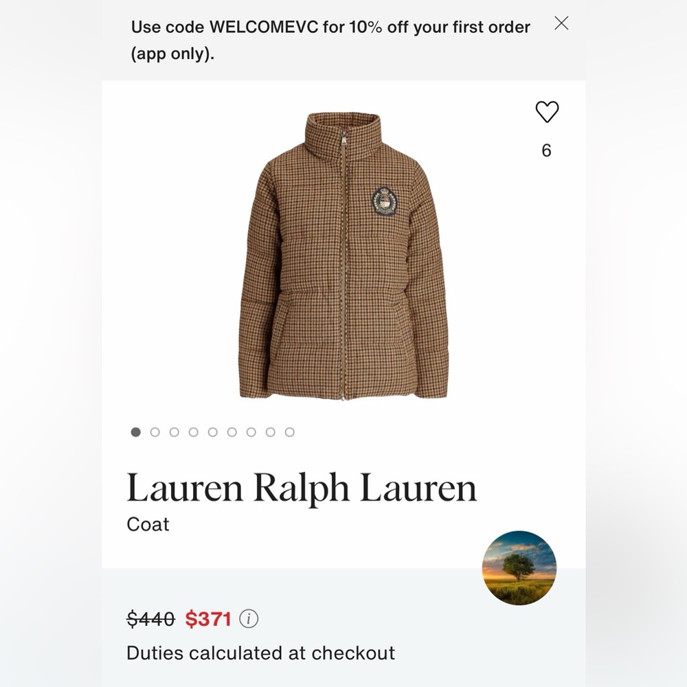 NWOT Ralph Lauren Houndstooth Puffer Wool Checkered Jacket | Medium